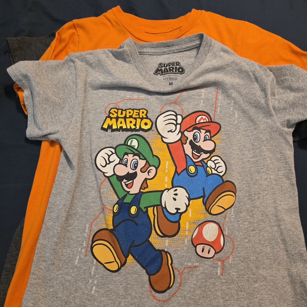 Nintendo Super Mario Kids Gray T-Shirt